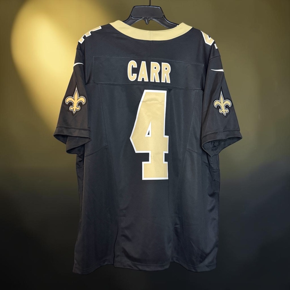 Nike New Orleans Saints Derek Carr 4 NFL Jersey Mens XXL Black 31NM-NSLH-7WF-010